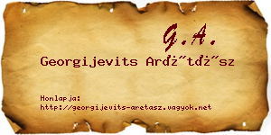 Georgijevits Arétász névjegykártya